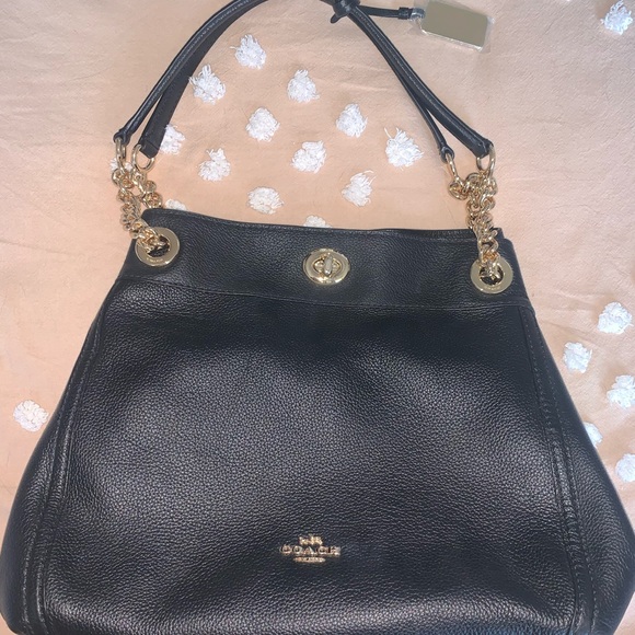 Coach Handbags - Black Coach Edie Bag